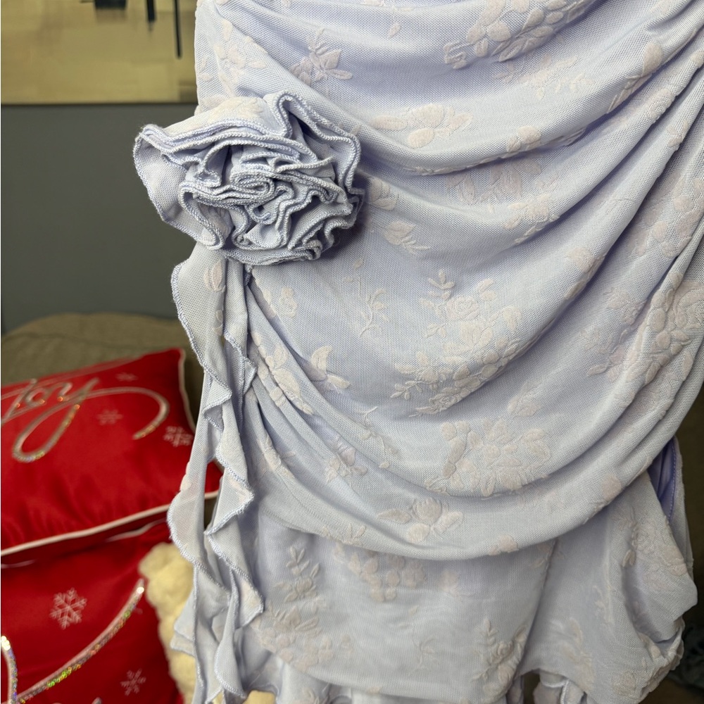 Miss Circle Talulla Light Orchid Ruffle Draping Cut-out Dress size small ✨ - Picture 3 of 6